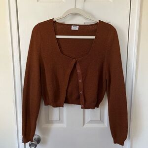 Cropped Knit Cardigan